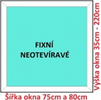 Plastov okna FIX SOFT ka 75 a 80cm
